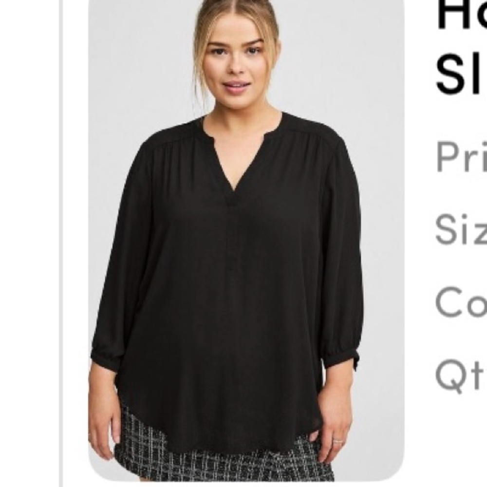 NWT Torrid Black blouse